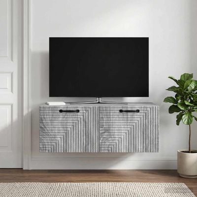 vidaXL Nástenná TV skrinka Nástenný Sivá sonoma 78,5 x 41 x 30 cm