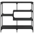 vidaXL Konzolový stolík čierny 103x32x95 cm kompozitné drevo