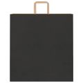 vidaXL Papierové tašky 50 ks s rúčkami, čierna, 45x17x48 cm
