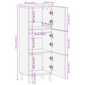 vidaXL Highboard Biele umývanie dokončenie 40 x 33 x 110 cm