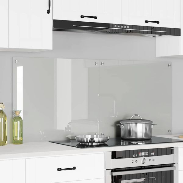 vidaXL Kuchynský obklad 2 pcs Priehľadná 70 x 60 cm tvrdené sklo