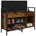 vidaXL Lavička na topánky dymový dub 85,5x32x57,5 cm kompozitné drevo