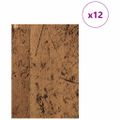 vidaXL Dekoračné panely 12 ks Staré drevo 15 x 21 x 0,27 cm