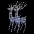vidaXL XXL Akrylové vianočné soby 250 LED 2 ks 180 cm viacfarebné