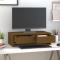 vidaXL Stojan na monitor medovo-hnedý 50x27x15 cm masívna borovica