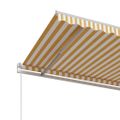 vidaXL Automaticky zaťahovacia markíza 450x350 cm žltá a biela