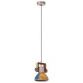 vidaXL Industriálna okrúhla závesná lampa 25 W farebná 19 cm E27