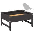 vidaXL Krmítko pre vtáky Čierna 80 x 28 x 13.5 cm Studenokoľajná oceľ