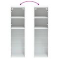 vidaXL TV skrinka s LED svetlami biela 30,5x30x102 cm
