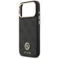 Puzdro Guess 4G Srtass Logo & Big Strap Metal Buttons MagSafe pre iPhone 17 Pro Max čierne