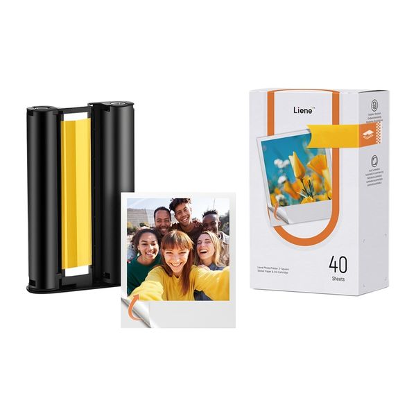 Samolepiaci fotografický papier Liene Amber 3x3", 40 listov + 1 náplň