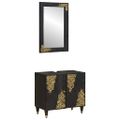 vidaXL Set kabinetov do kúpeľne 2 ks Čierna 62 x 33 x 58 cm