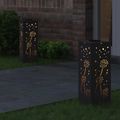 vidaXL Solárne LED svetlo na chodník 2 ks Teplá biela 18 x 18 x 50 cm