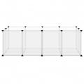vidaXL Klietka pre malé zvieratá priehľadná 144x74x46,5 cm PP a oceľ