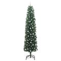 vidaXL Umelý vianočný stromček Zelená 240 cm PVC, oceľ a plast