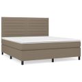 vidaXL Posteľný rám boxspring s matracom sivohned 160x200 cm látka