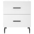 vidaXL Nočné stolíky 2 ks biele 40x35x47,5 cm kompozitné drevo