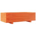 vidaXL Záhradný kvetináč voskovohnedý 90x40x26,5 cm masívna borovica