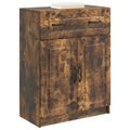 vidaXL Servírovacia skriňa so zásuvkou Dymový dub 66 x 34,5 x 87 cm