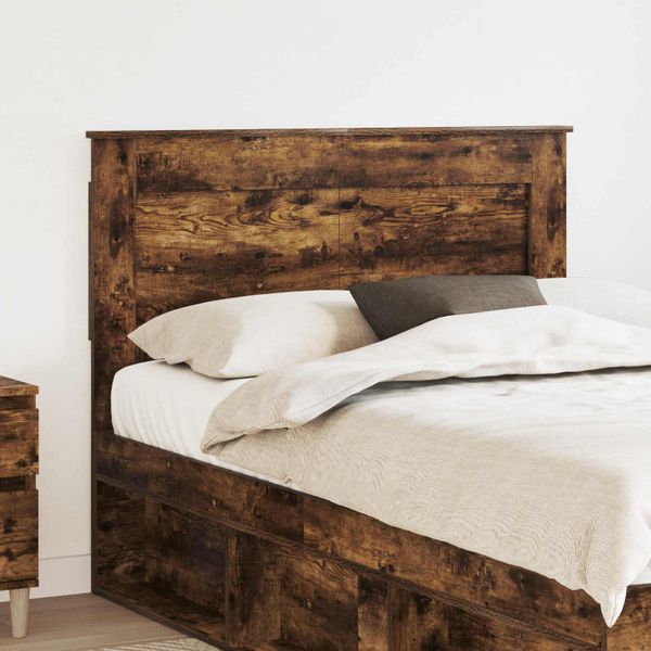 vidaXL Zadné čelo s čelnou doskou Dymová dub 120 cm Kompozitné drevo