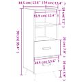 vidaXL Komoda biela 34,5x34x90 cm spracované drevo