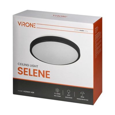 Stropné svietidlo ORNO SELENE CL/2XE27-10/B, 2xE27, max. 2x60W IP54, priemer 30,5 cm, čierna Stropné svietidlo ORNO SELENE CL/2XE27-10/B, 2xE27, max. 2x60W IP54, priemer 30,5 cm, čierna