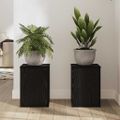 vidaXL Stojan na rastliny 2 ks Čierny dub 25 x 25 x 35 cm