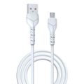 Devia kábel Kintone EC144 USB - MicroUSB 1,0 m 2,1A biely