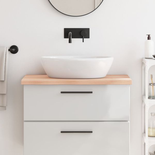 vidaXL Kúpeľňová doska 80x50x(2-4) cm neošetrený masív