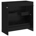 vidaXL Skriňa pod umývadlo do kúpeľne Čierny dub 78,5 x 37,5 x 81 cm