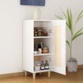 vidaXL Komoda lesklá biela 34,5x34x90 cm spracované drevo