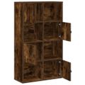 vidaXL Knižnica dymový dub 60x24x101,5 cm kompozitné drevo