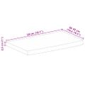 vidaXL Stolová doska 50x40x2,5 cm živý okraj masívny mangovník