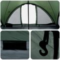 vidaXL Tipi stan Armádna zelená Pre 6 osôb Polyester a oceľ