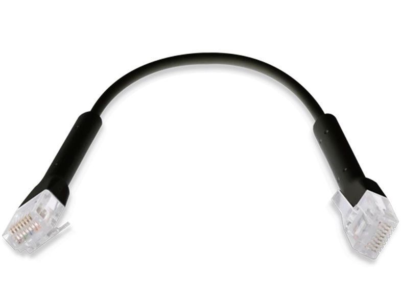 Ubiquiti U-Cable-Patch-RJ45-BK-50, Ethernet Patch Kabel, 0,1m (0,22m s konektory),Cat6, černý (50ks)