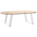 vidaXL Nohy konferenčného stolíka v tvare U, 2 ks, biele, 70 x (42-43) cm, oceľové