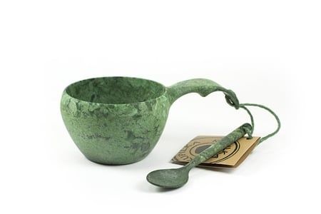 30210112 Kupilka 21 Classic cup Green - zelený hrnček s lyžičkou