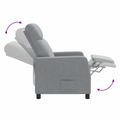 vidaXL Masážne relaxačné kreslo Svetlosivá Látka