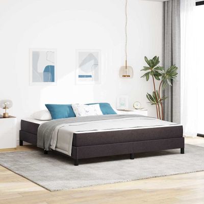 vidaXL Posteľ s pružinovým rámom Tmavohnedá 180 x 200 cm látka