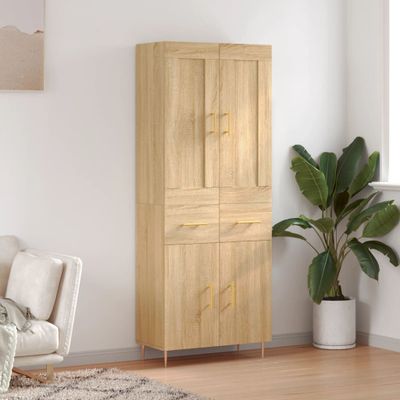 vidaXL Vysoká skrinka dub sonoma 69,5x34x180 cm spracované drevo
