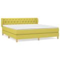 vidaXL Boxspring posteľ s matracom zelená 160x200 cm látka