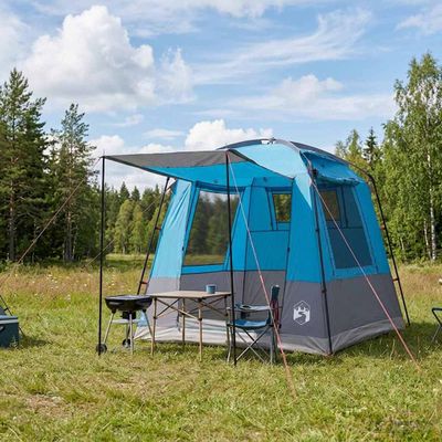 vidaXL Párty stan Modrá Pre 4 osoby 185T Polyester s PU náterom