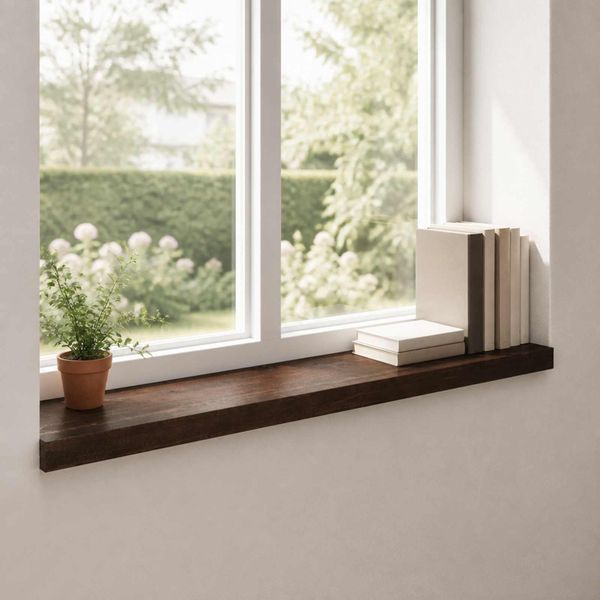 vidaXL Parapety 2 ks Tmavohnedá 80 x 25 x 2 cm Masívne bukové drevo