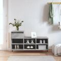 vidaXL Botník betónovo sivý 102x36x60 cm spracované drevo