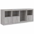 vidaXL Komoda s LED svetlami sivá sonoma 164x37x67 cm