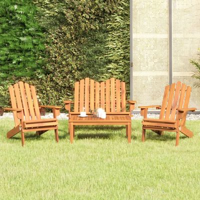vidaXL 4-dielna záhradná sedacia súprava Adirondack akáciový masív