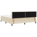 vidaXL Posteľ s pružinovým rámom s matracmi Krémová 180 x 200 cm látka