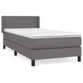 vidaXL Boxspring posteľ s matracom sivá 90x190 cm umelá koža