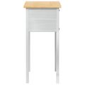 vidaXL Konzolový stolík Biela 73 x 35 x 73 cm Masívne borovicové drevo
