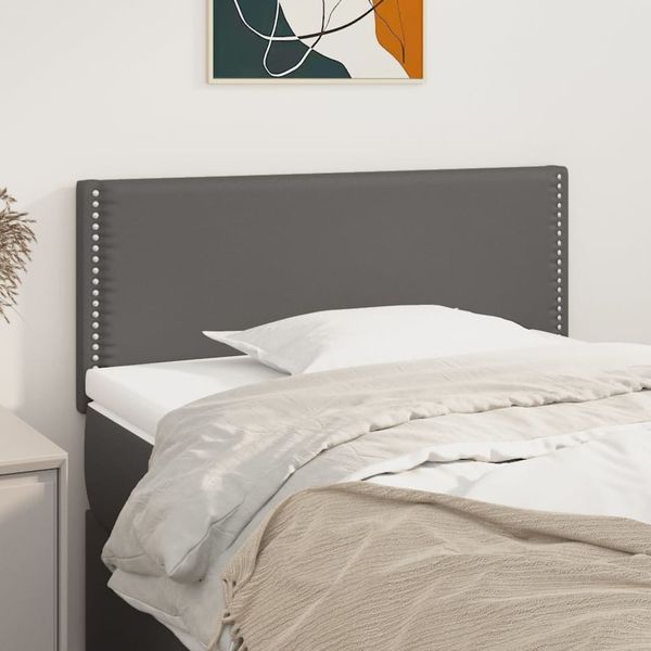 VidaXL Čelo postele sivé 90x5x78/88 cm umelá koža